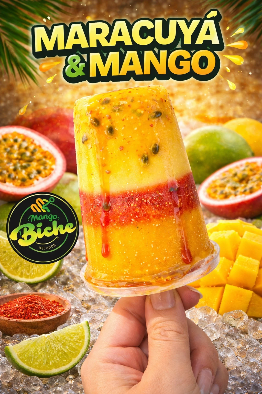 Helado de Maracumango (Mango & Passion Fruit Ice Pop)